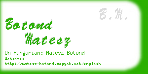 botond matesz business card